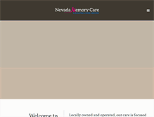 Tablet Screenshot of nvmemorycare.com